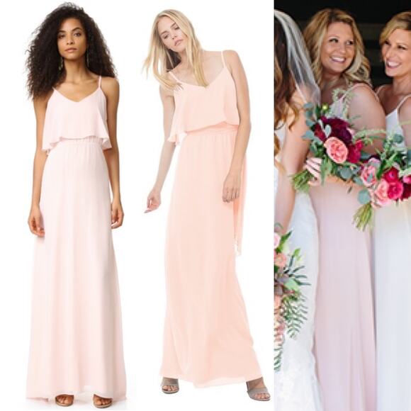 Light Pink Ceremony by Joanna August Dani Formal Evening Gown M - Picture 1 of 11